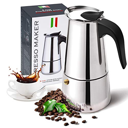 Stovetop Espresso Maker with Stainless 