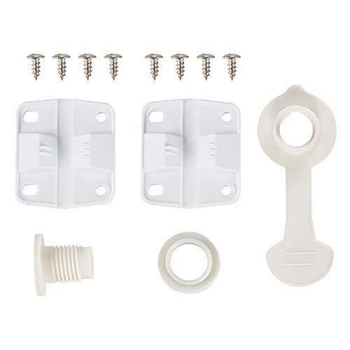 Toptimal Coleman Cooler Replacement Plastic Hinges and Screws and Standard Drain Plug Assembly