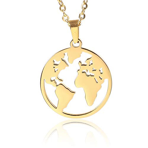 World Map Necklace Mother Earth 