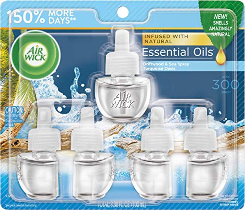 Air Wick Plug in Scented Oil 5 Refills, Fresh Waters, -5x0.67oz ...