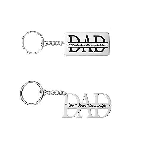 Dad Keychain Personalized Name Keychain 