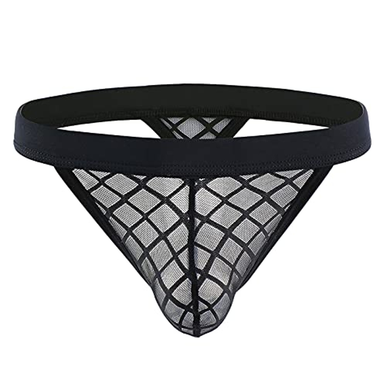 Casey Kevin Men's Thongs Underwear Sexy Lace See Through Mesh G String ...