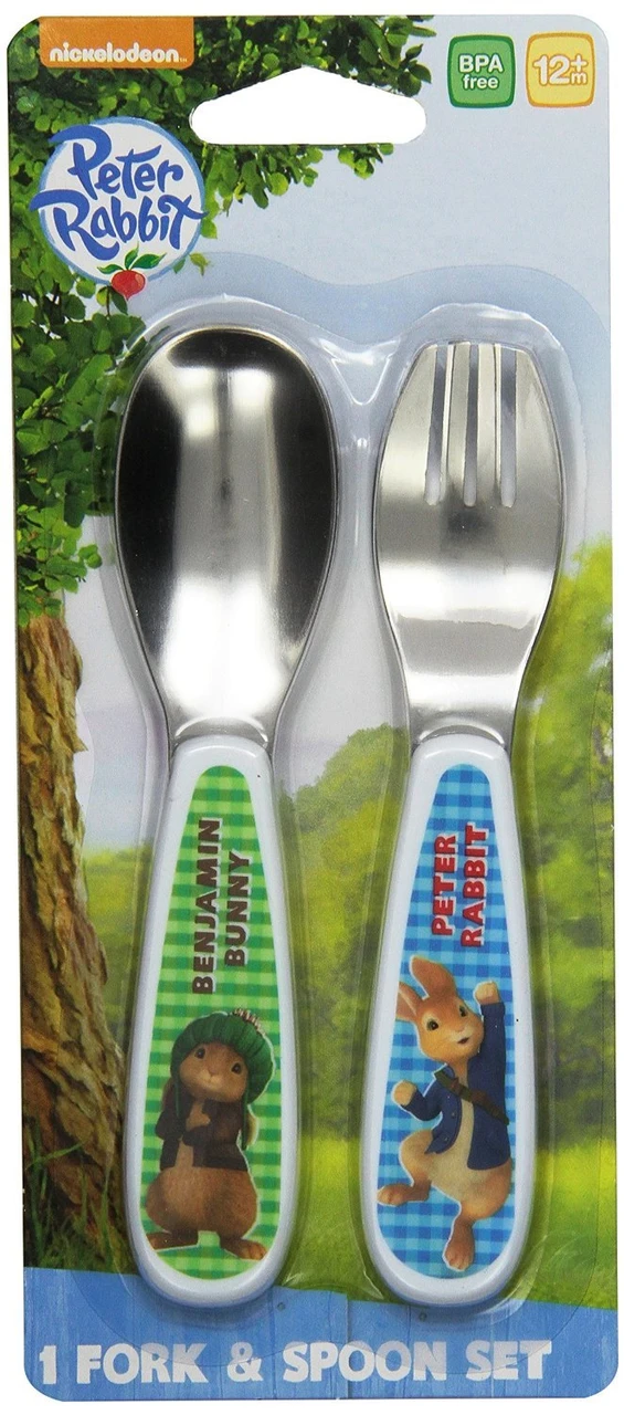 Peter Rabbit T Spoon Gerber Graduates Utensil Fork and Spoon Set, Peter Rabbit ...