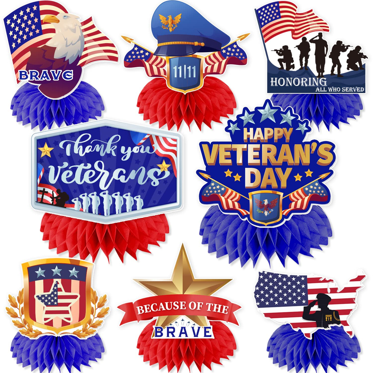 Vets Menu Topper Happy Veterans Day Table Decorations, Veterans Day Centerpieces for ...