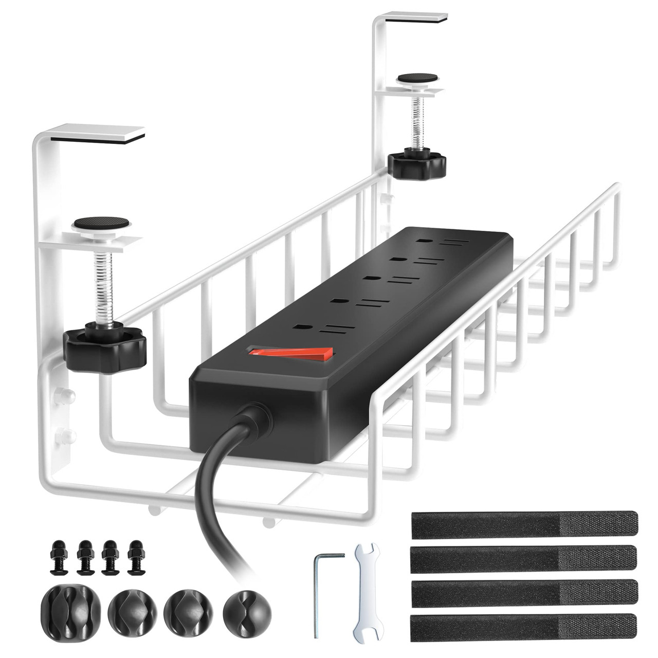 Under Desk Cable Management Tray 1 Pack, Xpatee Upgraded Wire ...