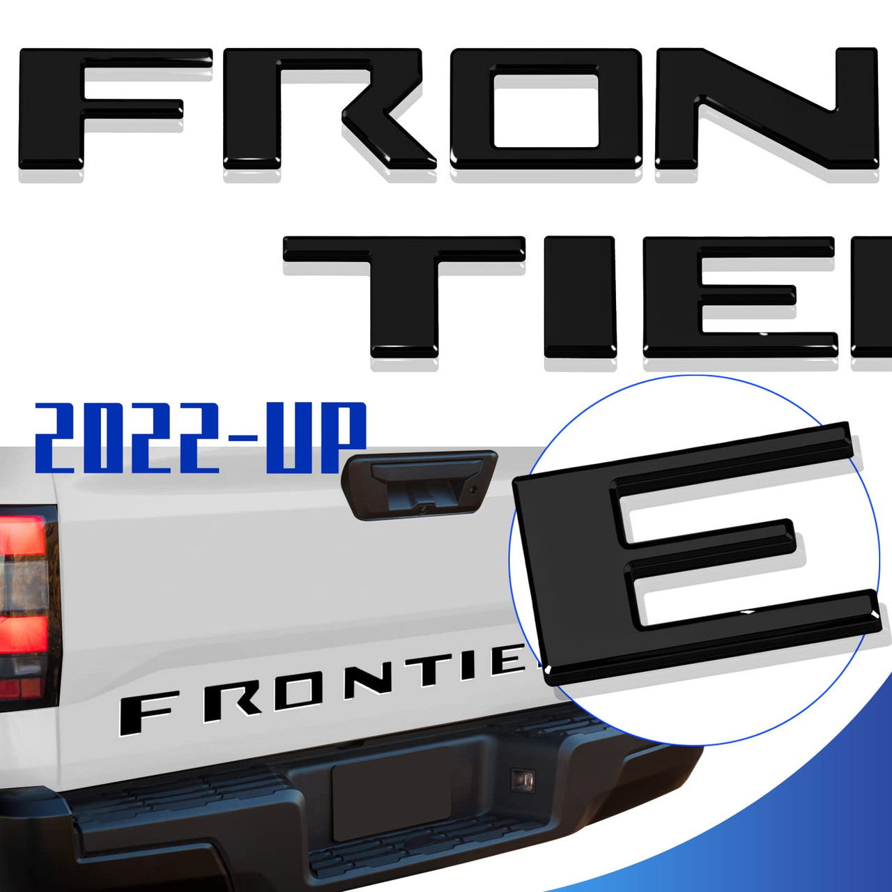 Frontier Letters Tailgate Insert Letters Compatible for Frontier 2022 2023 3M Adhesive ...
