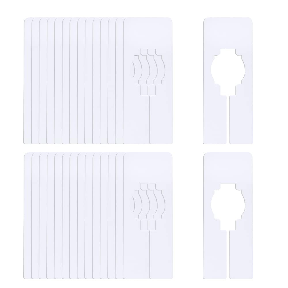 White Rctangular Divder 30 Piece White Rectangular Clothing Rack Size Dividers, Rectangular ...