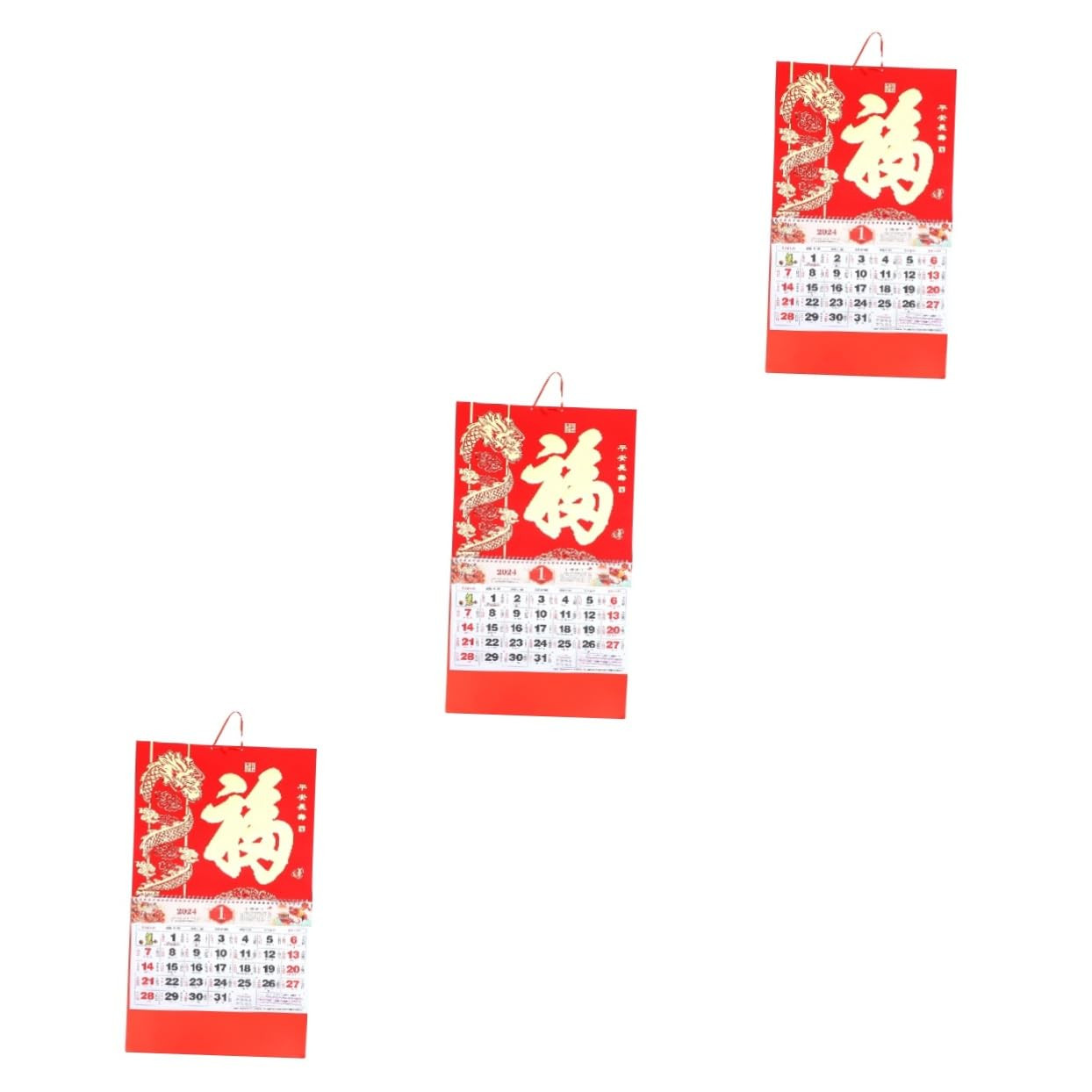 MAGICLULU 3pcs 2024 Chinese Auspicious Calendar Chinese Calendar