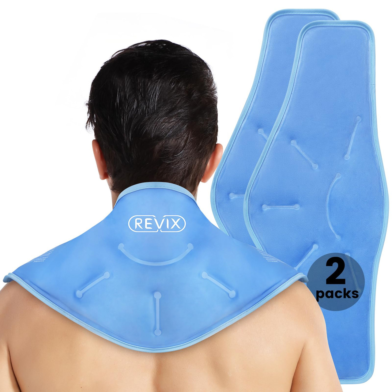 REVIX XL Neck Ice Packs for Injuries Reusable Ice Packs for Neck and