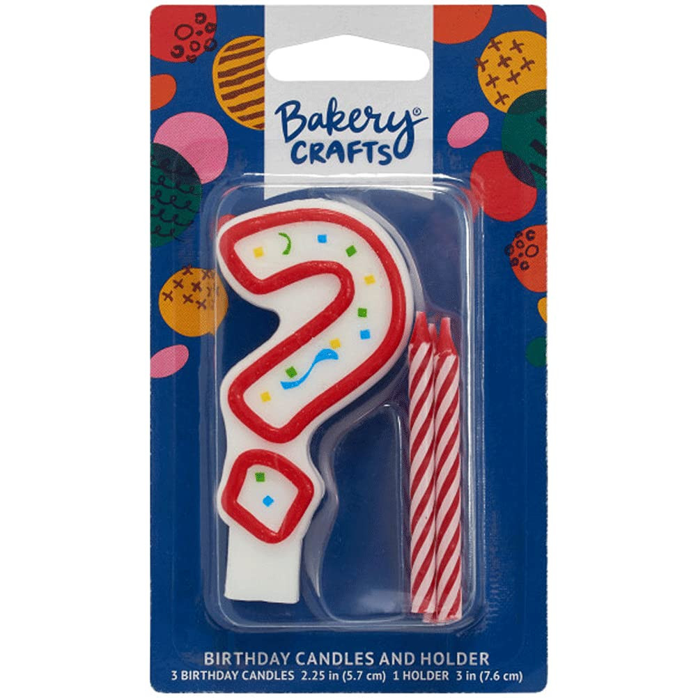 Bakery Crafts Mystery Age Question Mark Birthday Cake Candle ...