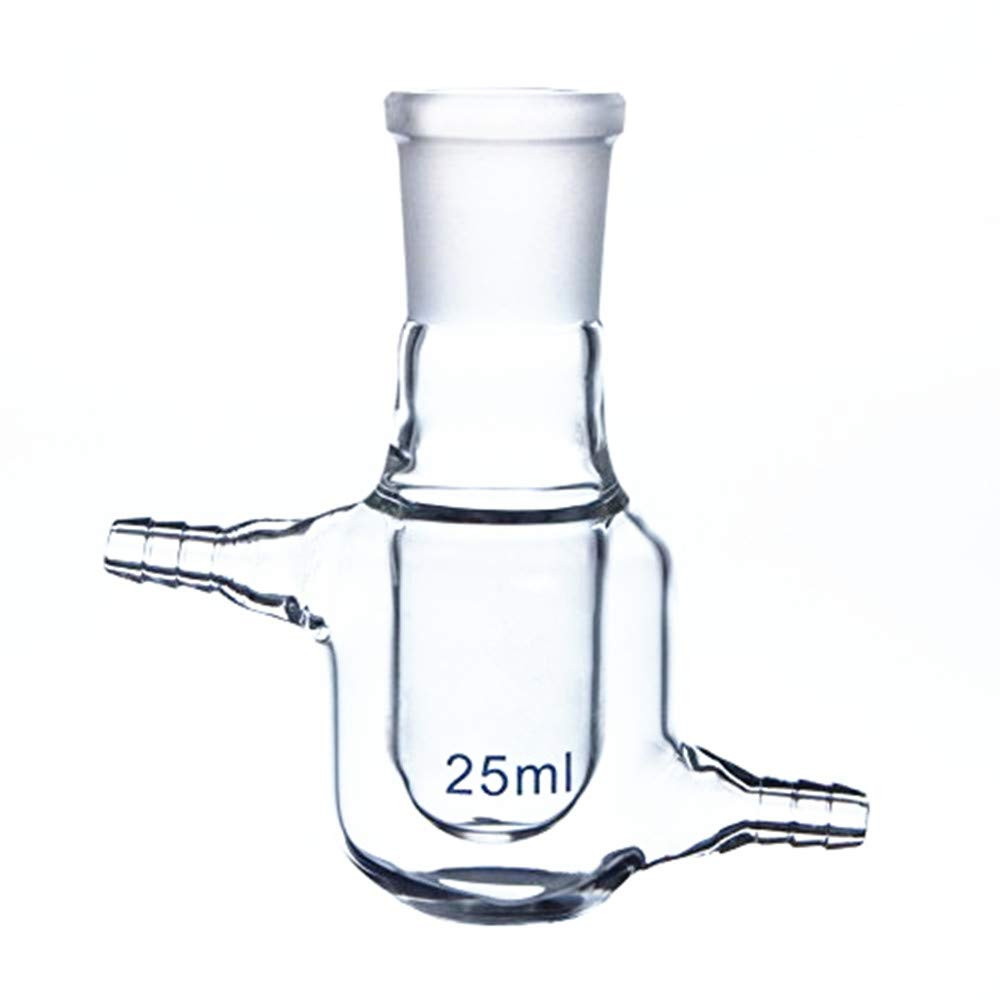 Laboratory Jacketed Glass Double Layer Flask Reactor Bottle Beaker Lab ...