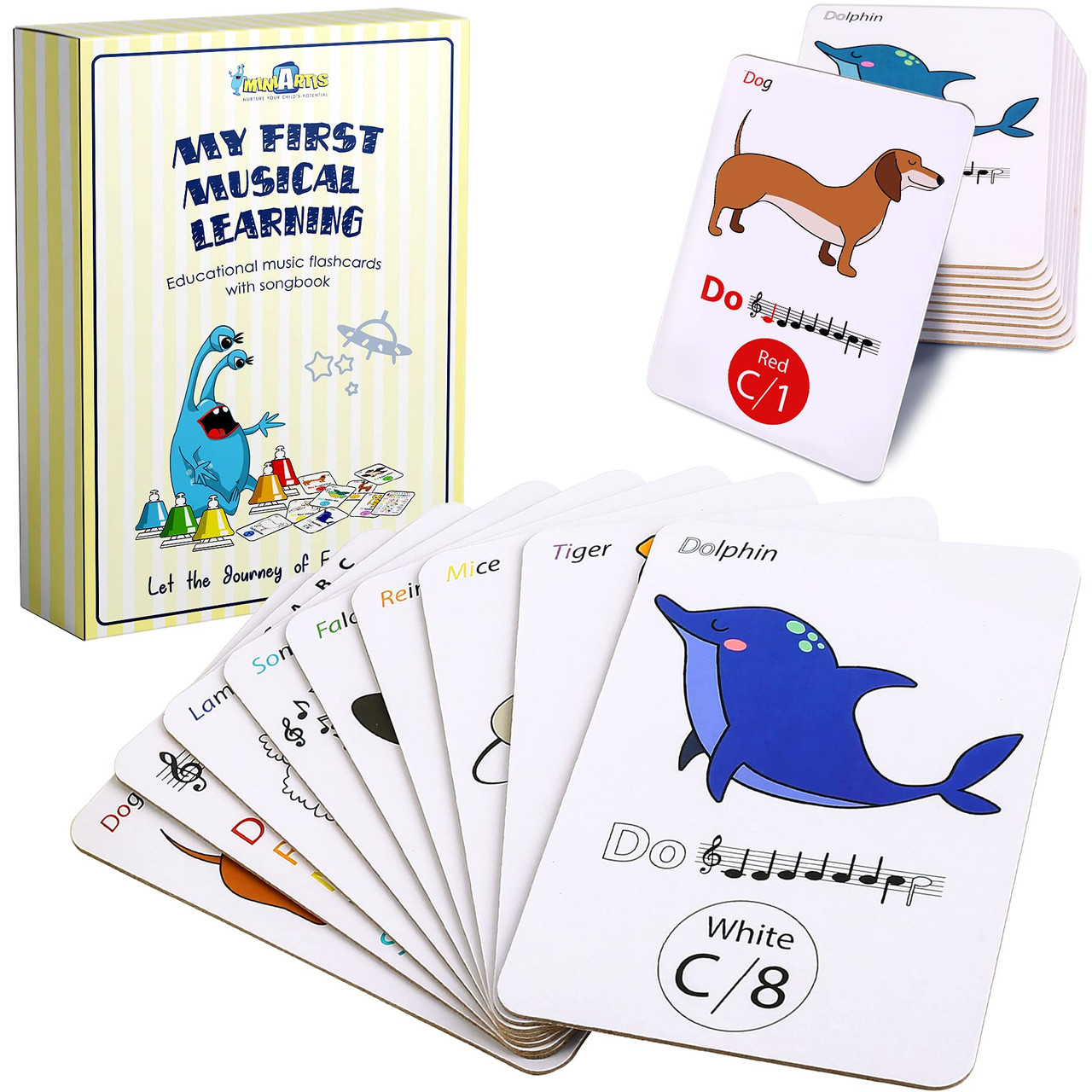 Musical Notes Study Cards MINIARTIS Musical Flash Cards for Kids | Learning Notes Reading ...