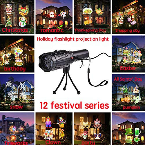 Handheld Projector Lights, 12 Slides 