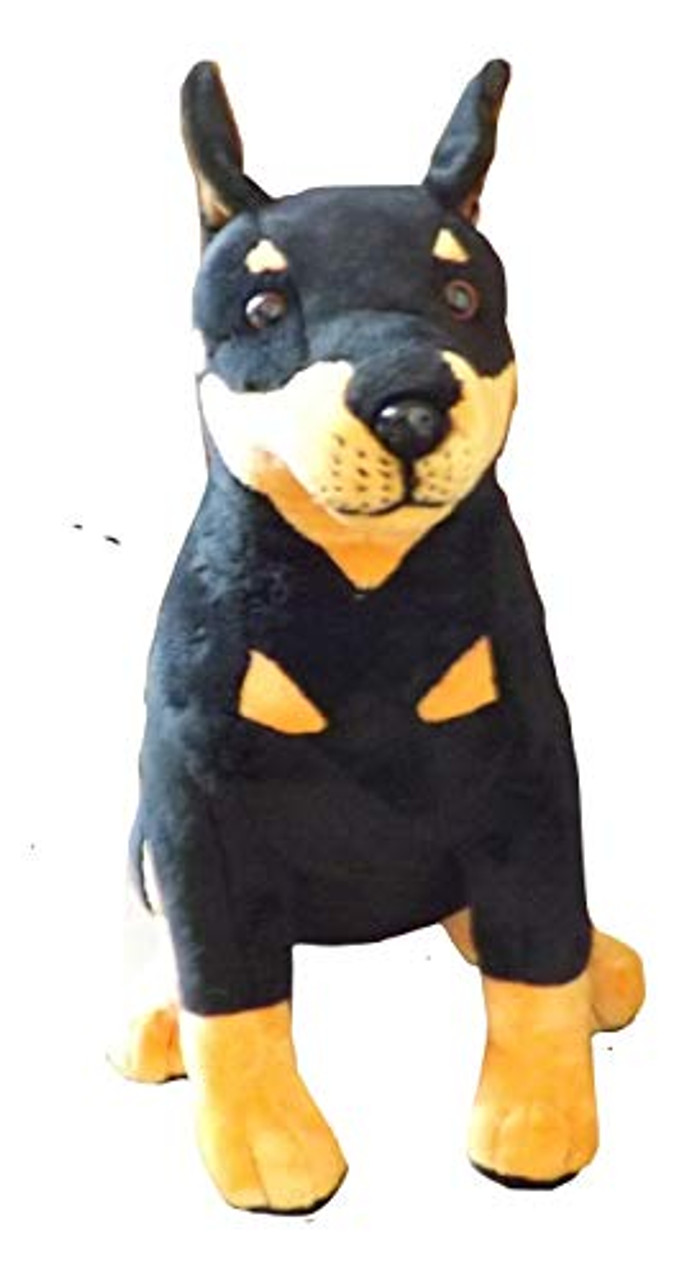 doberman cuddly toy