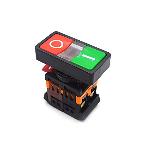 MTMTOOL Red/Green Power AC 600V 10A ON/OFF Start Stop Push Button with ...