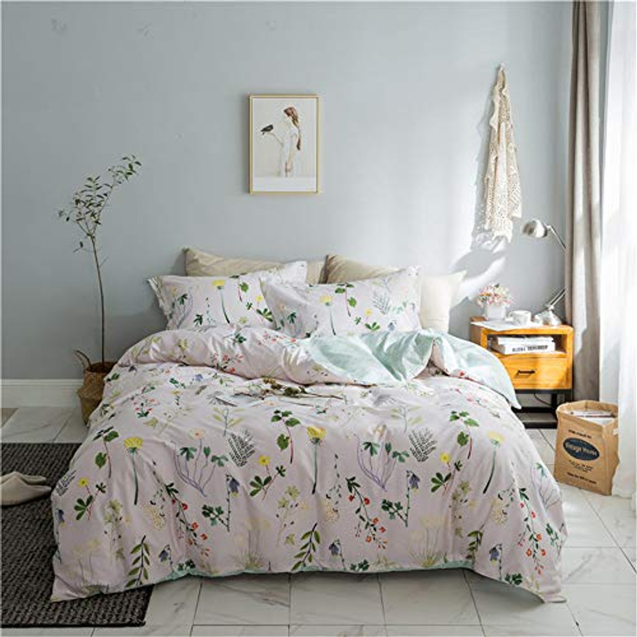 yellow flower duvet cover