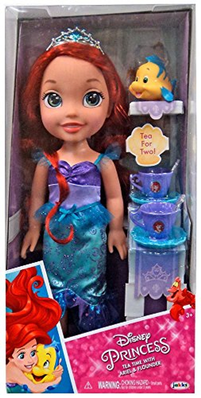 disney princess doll tea time with ariel and flounder