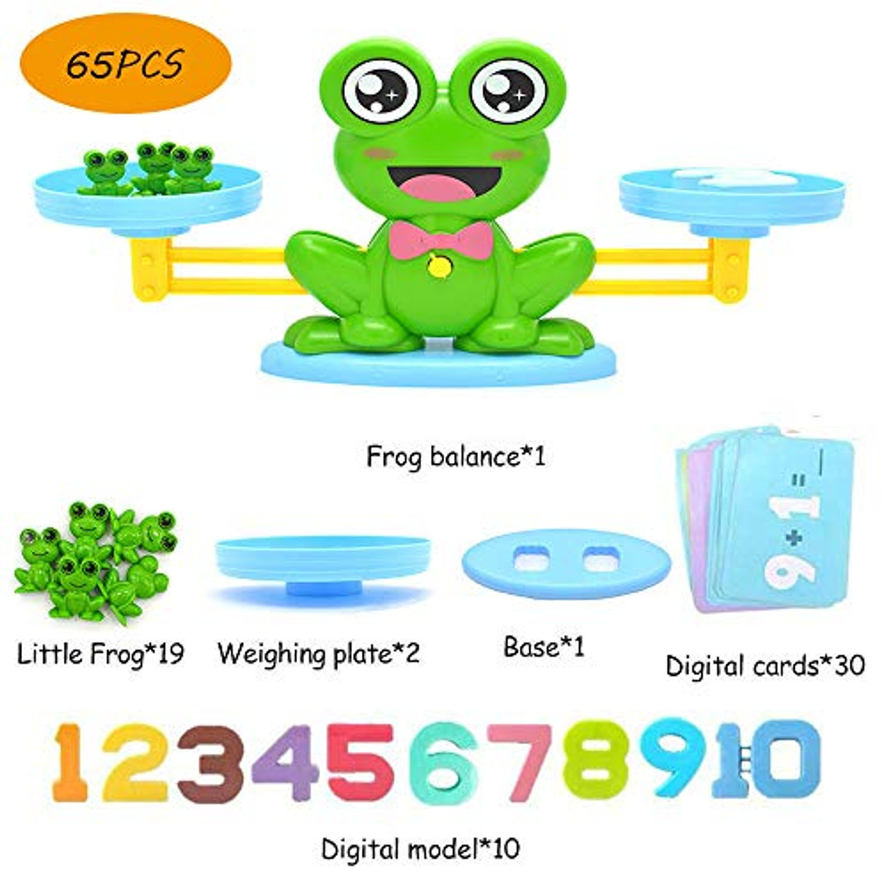 pic Cool Math Games Frog fun frog balance cool math game educational toys for girls boys counting games stem learning toys number for ages 3 4 5 6 65pcs green