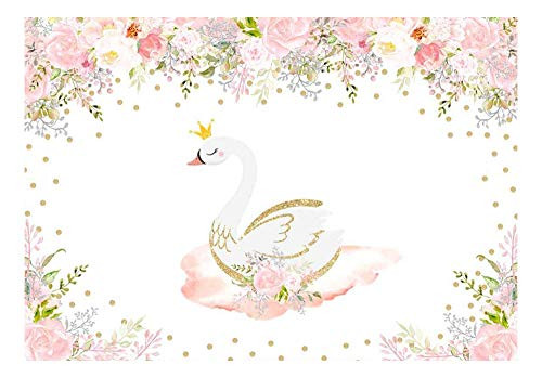 Menu Backdrop Swan Allenjoy 7x5ft Swan Princess Backdrop for Birthday Baby Shower ...