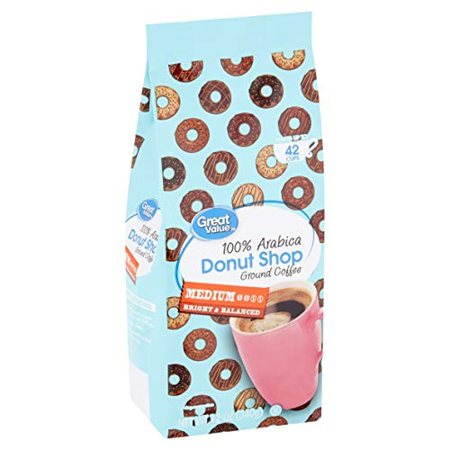 Great Value Donut Shop 100 Arabica Medium Roast Ground Coffee 12 oz