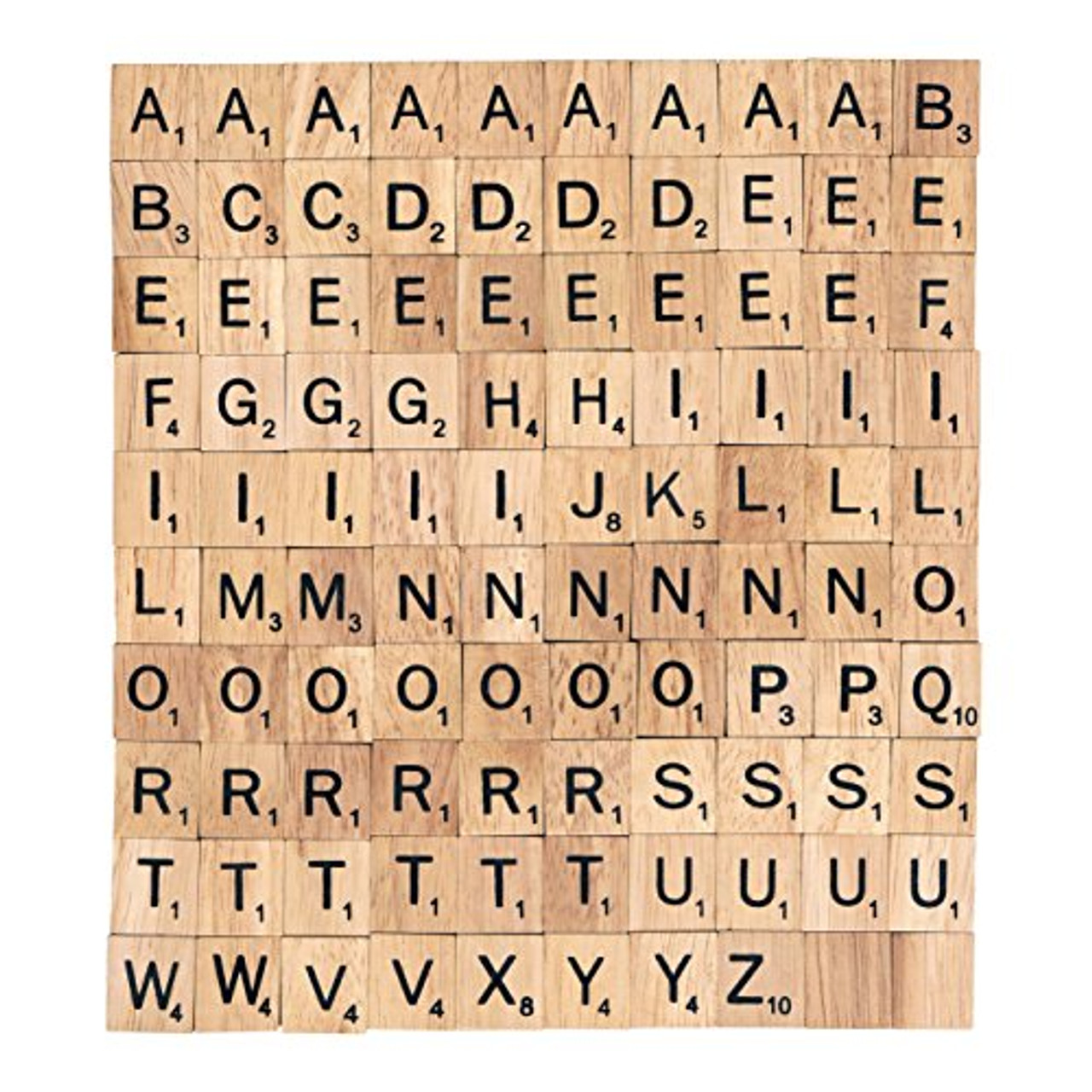 The 100 Scrabble Tiles Alphabet Of The Wooden Scrabble Pieces For Word Scrabble Game Board Of