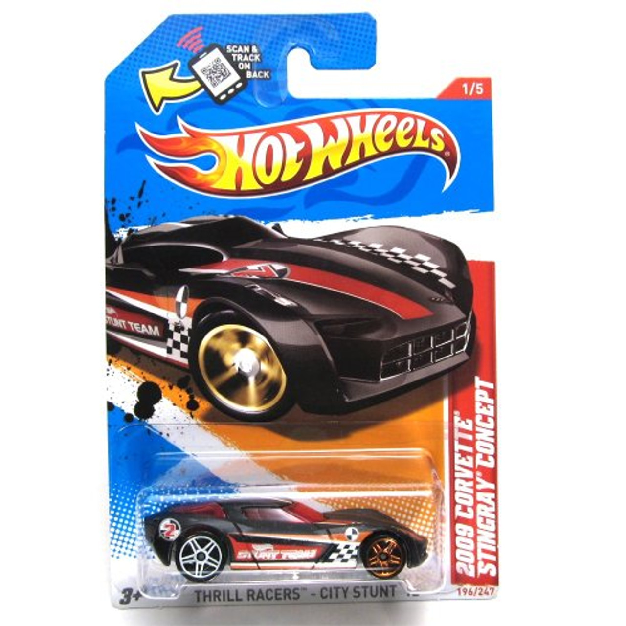 hot wheels black corvette