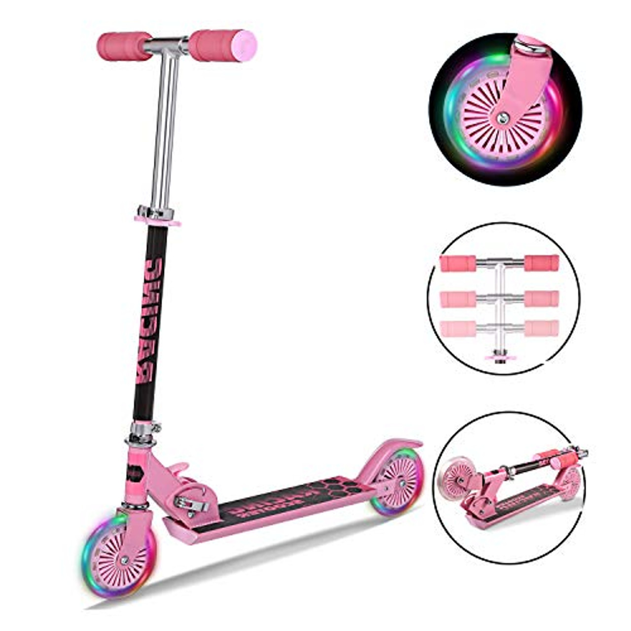 pink scooter with light up wheels