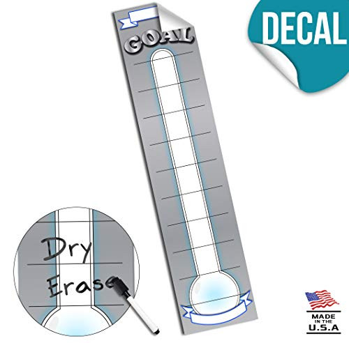 Goal Setting Fundraising Donation Thermometer 11x48 Dry Erase Blank