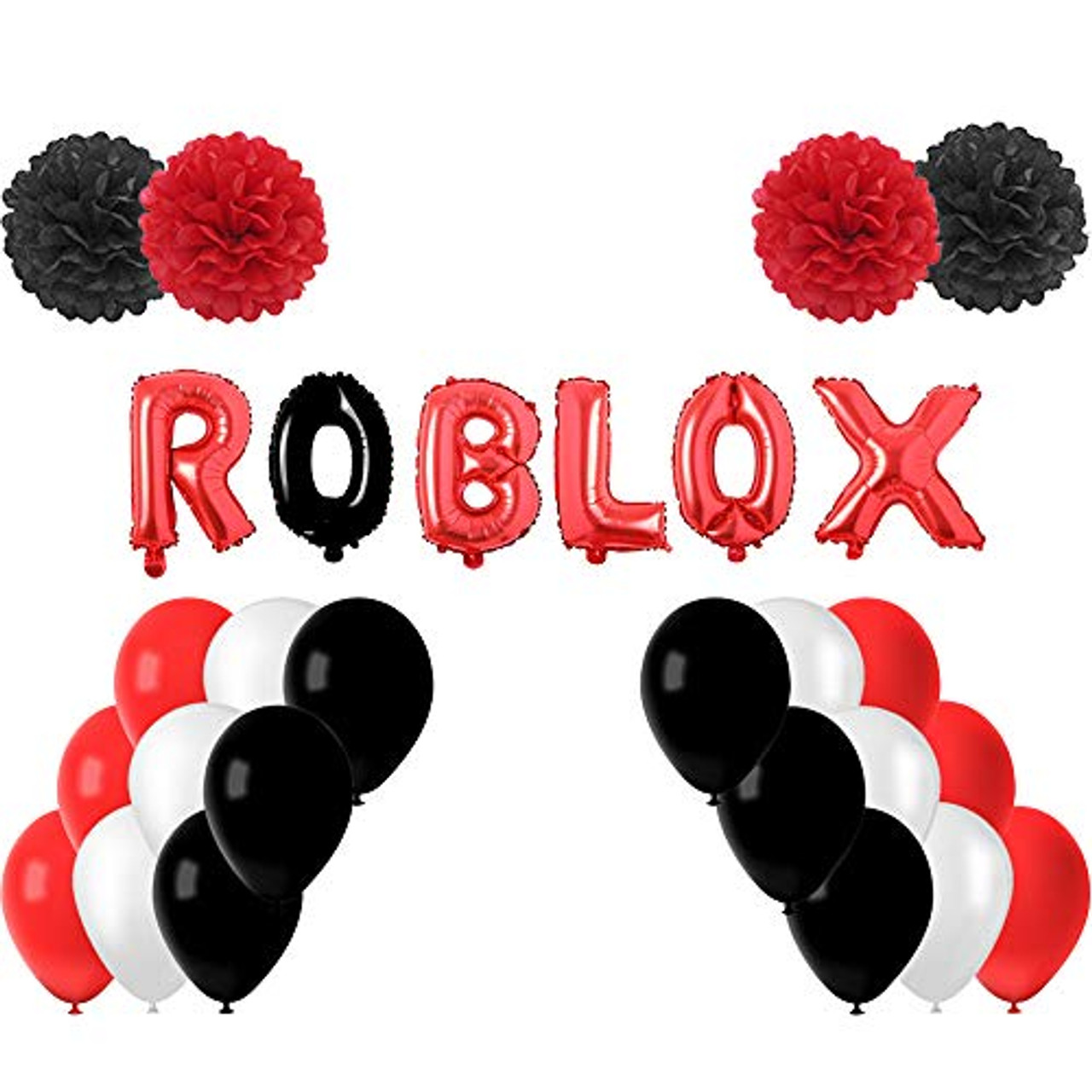 28 Counts Party Favors For Roblox Party Supplies Balloons Paper Flowers Decorations Game Theme Birthday Party Toyboxtech - roblox theme party supplies