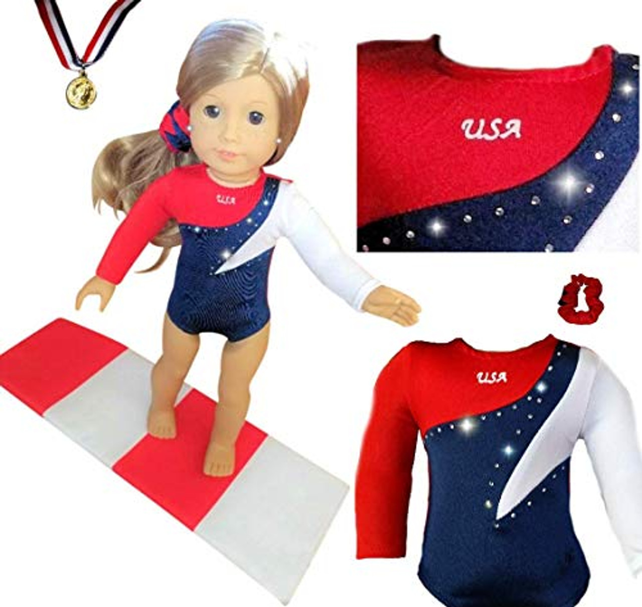 18 inch doll gymnastics outfit