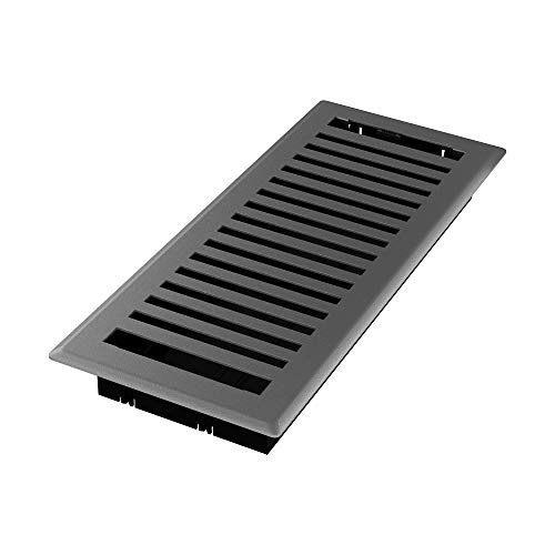 Imperial RG3445 Montezuma Decorative Floor Register 4 x 12Inch Grey