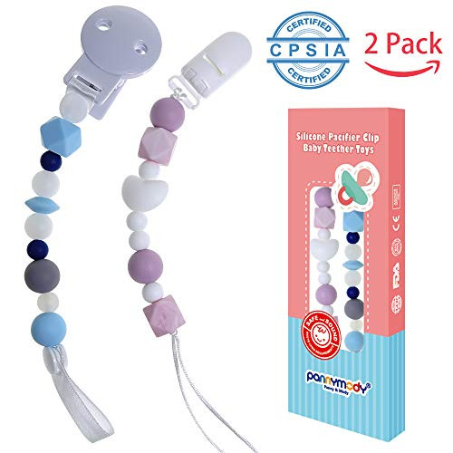 Pacifier Clip Soother Chains(Set of 2 