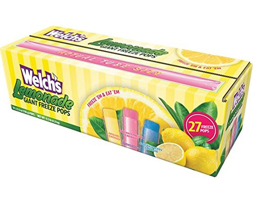 Welch s Lemonade Giant Freezer Pops Pack of 27 5 5oz pops