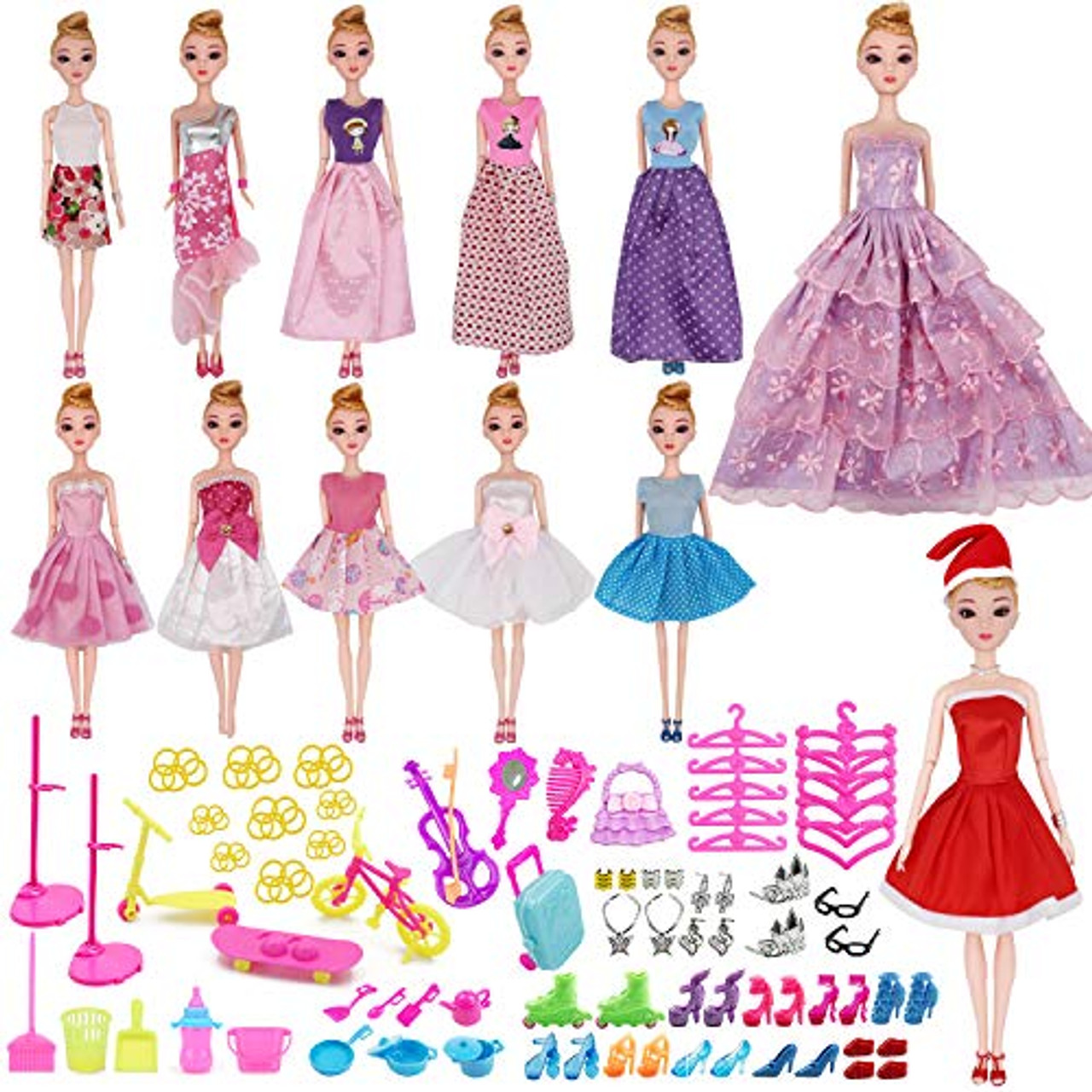 barbie christmas doll set