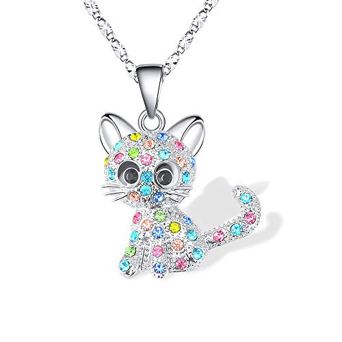 Lanqueen Kitty Cat Pendant Necklace 