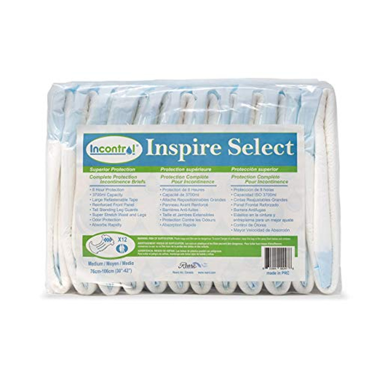 Rearz InControl Inspire Select Adult Diaper 12 Pack Large