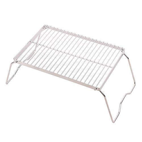 CAMPMAX Faltbarer Lagerfeuer-Grill Aus Stahl – Tragbarer Campinggrill Mit Verstellbarer Höhe