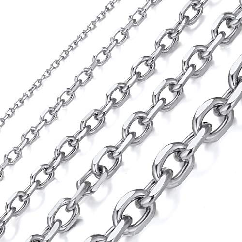 Richsteel Chunky Cable Chain Necklace 