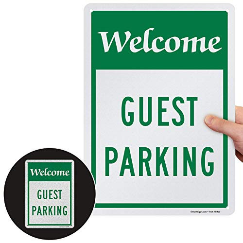 SmartSign Welcome Guest Parking Sign 10 x 14 Engineer Grade Reflective ...