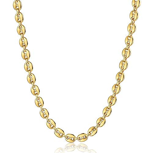 Trendsmax 7mm Coffee Beans Link Chain 