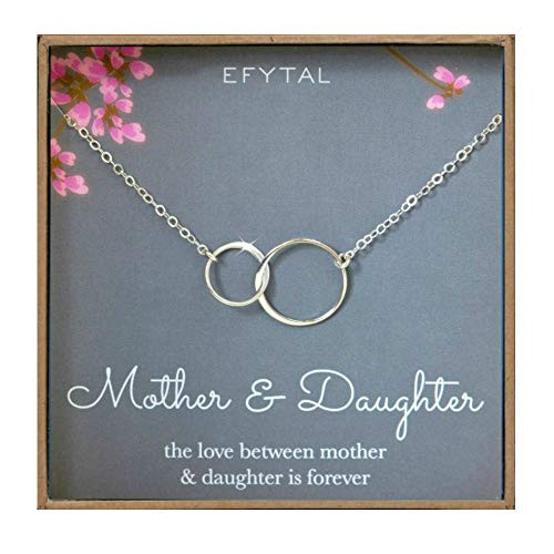 EFYTAL Mother Daughter Necklace 