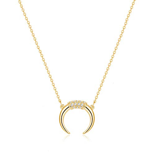 Fettero Women Crescent Moon Necklace 