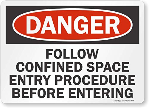 SmartSign Schild 'Danger – Stickstoffatmosphäre' 17,8 X 25,4 Cm – Kunststoff, Wetterfest Für Innen & Außen