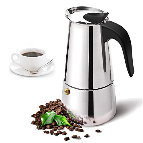 Stovetop Espresso Maker with Stainless 