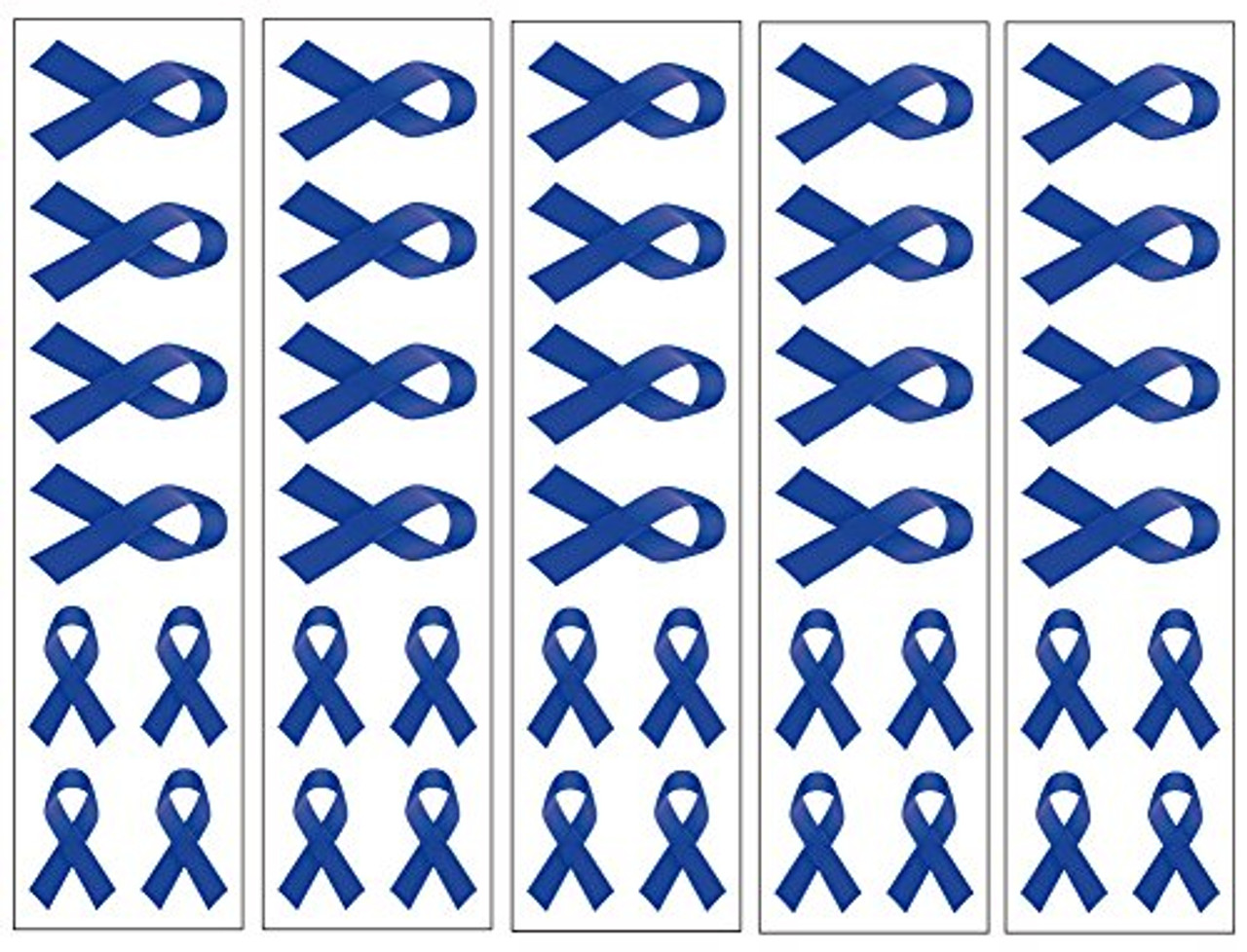 40 Dark Blue Ribbon Temporary Tattoos Colon Cancer Awareness Tattoo