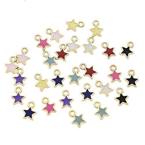 60pcs Multiple Colour Enamel Alloy Mini 