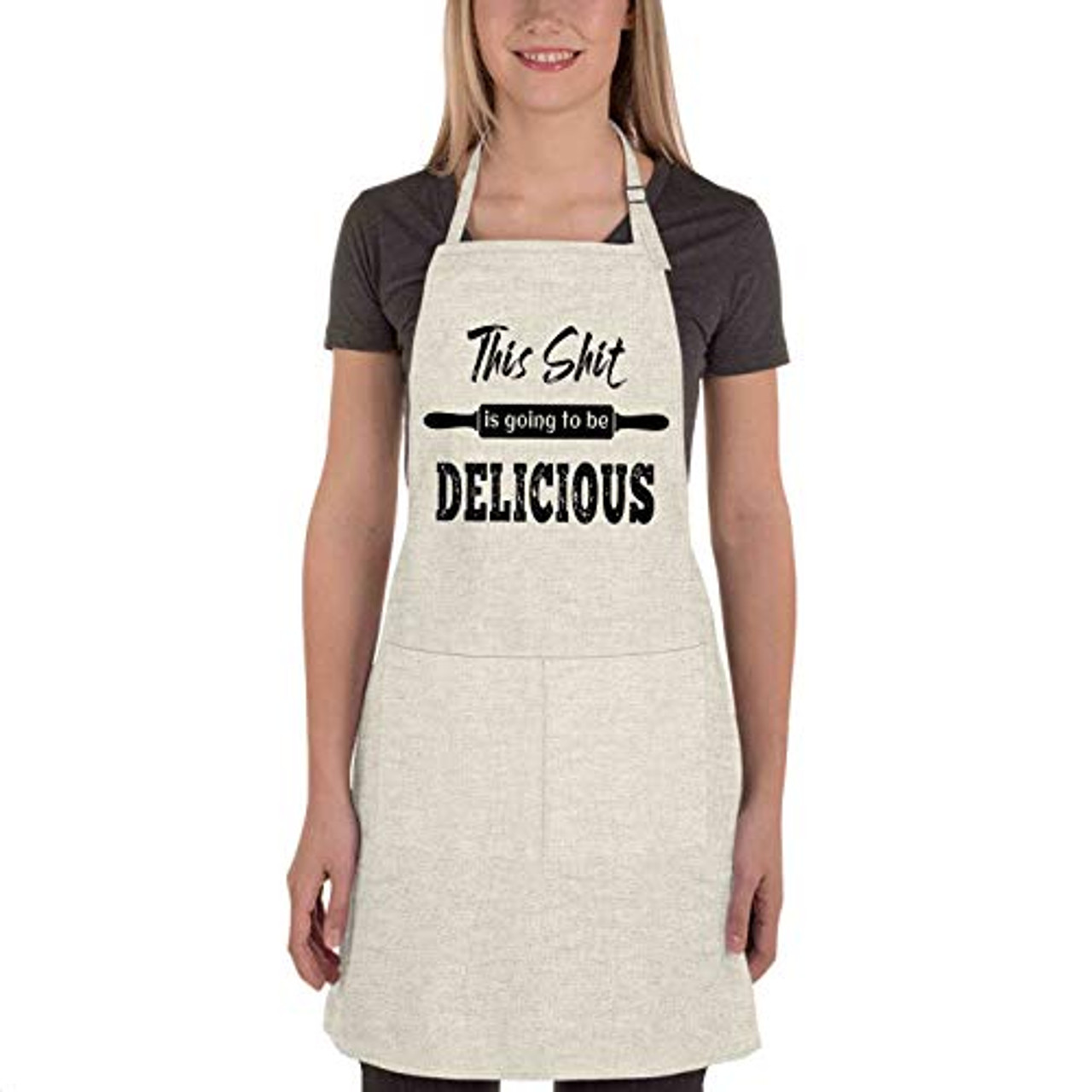 "THIS IS GOING TO BE DELICIOUS!" Kitchen Dress Chef Apron Dress 