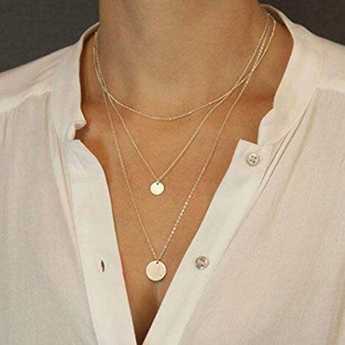 Casdre Simple Layered Necklaces Sequins 