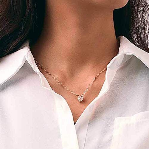 Awanka Heart Pendant Necklace Chain 