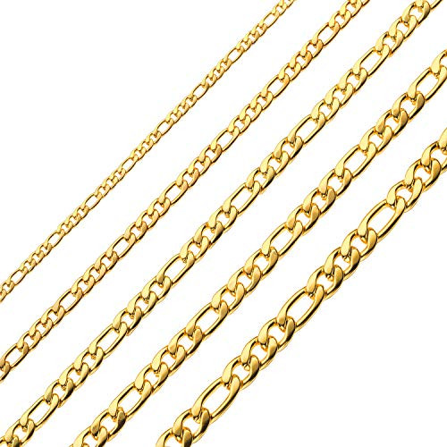 1630 Inches Gold Plated Figaro Chain 